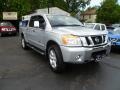 2009 Radiant Silver Nissan Titan LE Crew Cab 4x4  photo #1