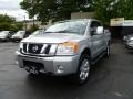 2009 Radiant Silver Nissan Titan LE Crew Cab 4x4  photo #2