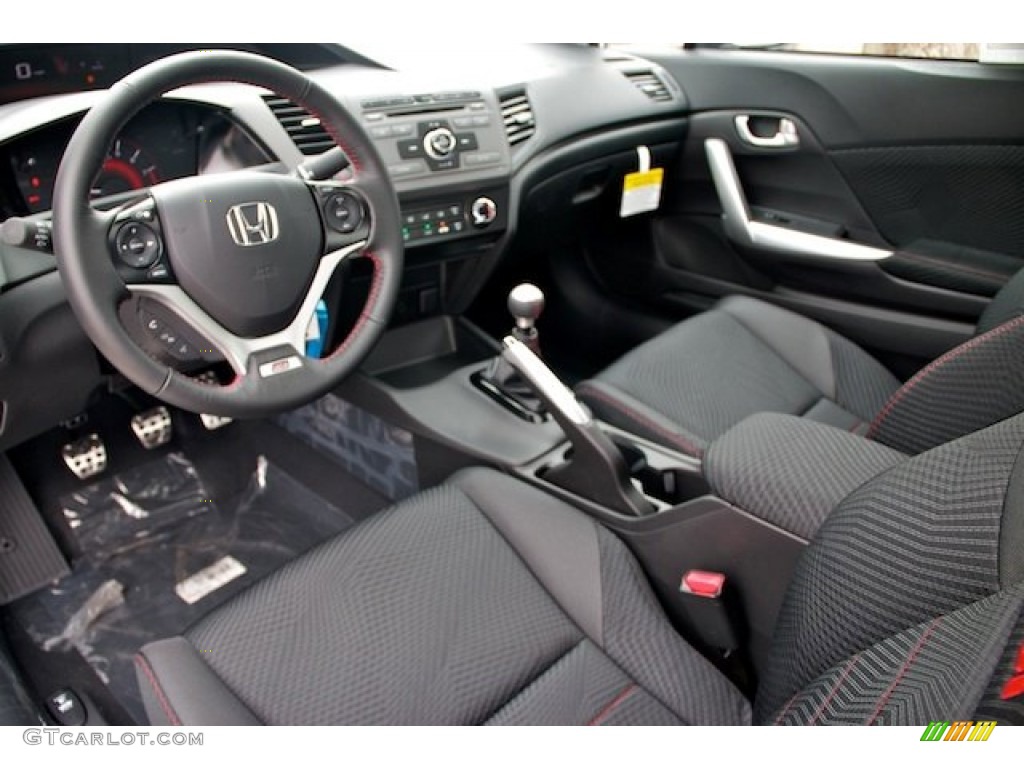 Black Interior 2012 Honda Civic Si Coupe Photo 66184700