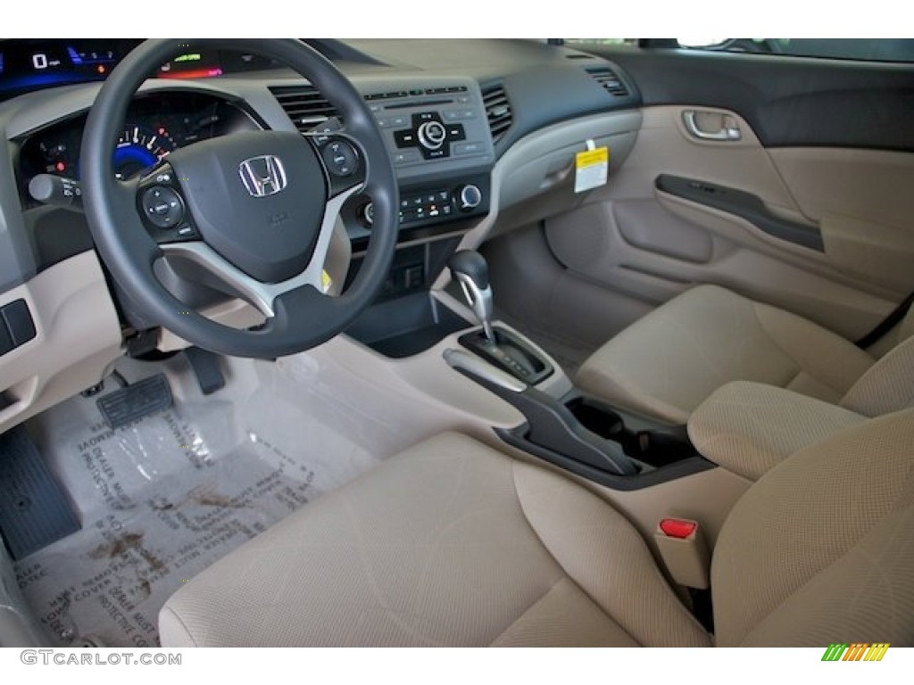 Beige Interior 2012 Honda Civic LX Sedan Photo #66184844