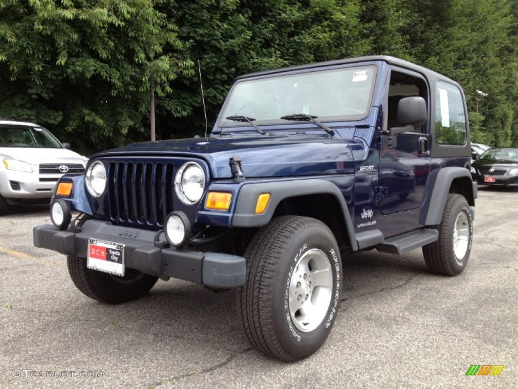 Patriot Blue 2003 Jeep Wrangler Sport 4x4 Exterior Photo #66185777