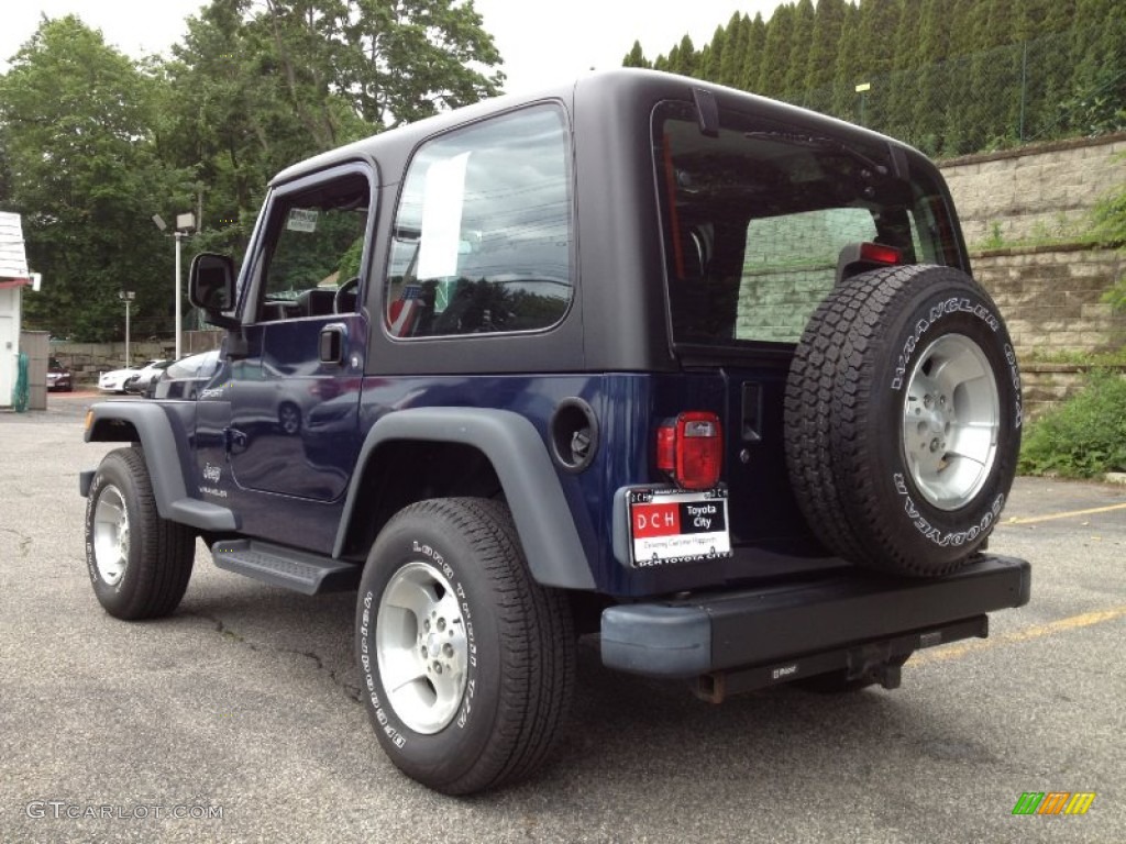 2003 Wrangler Sport 4x4 - Patriot Blue / Dark Slate Gray photo #7