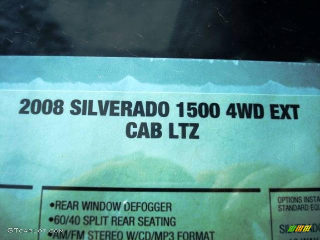 2008 Silverado 1500 LTZ Extended Cab 4x4 - Blue Granite Metallic / Ebony photo #42