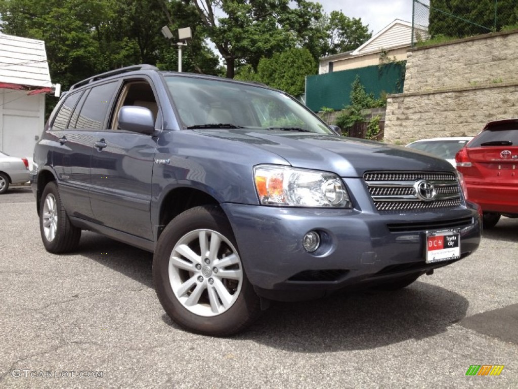 2007 Highlander Hybrid Limited 4WD - Bluestone Metallic / Ivory Beige photo #1