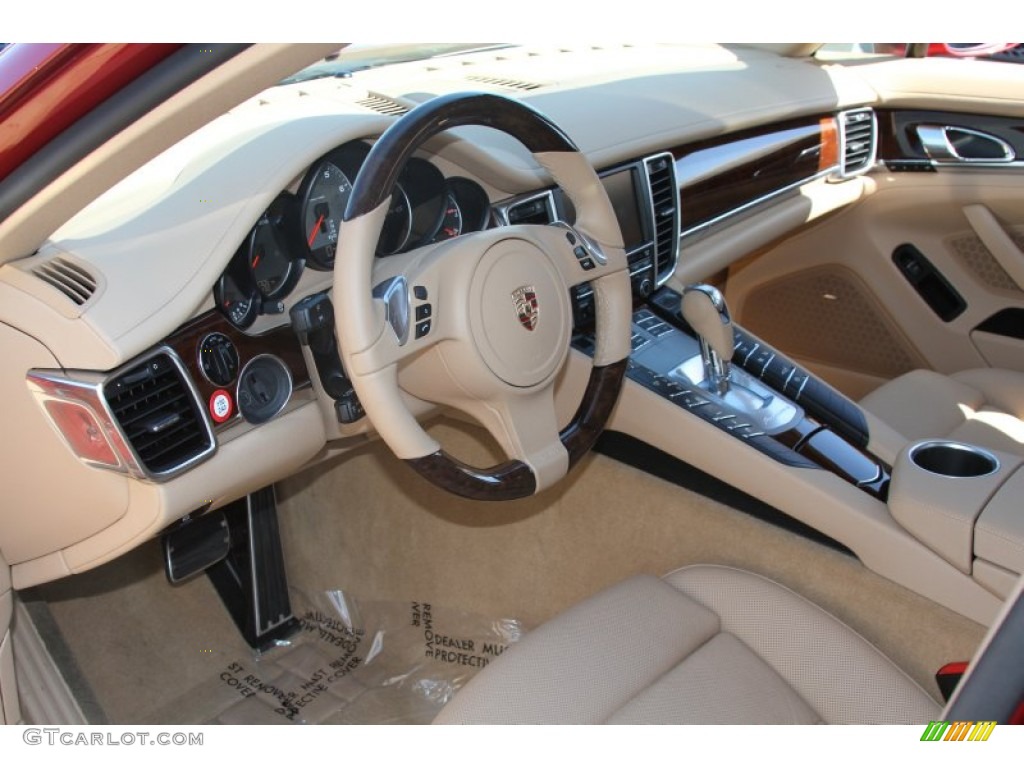 Luxor Beige Interior 2012 Porsche Panamera 4S Photo #66186876