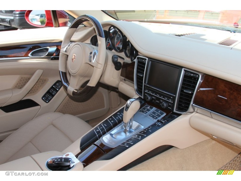 2012 Porsche Panamera 4S Luxor Beige Dashboard Photo #66187046
