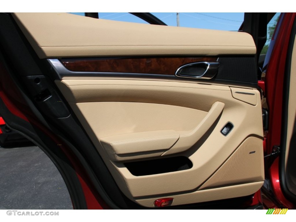 2012 Porsche Panamera 4S Luxor Beige Door Panel Photo #66187057