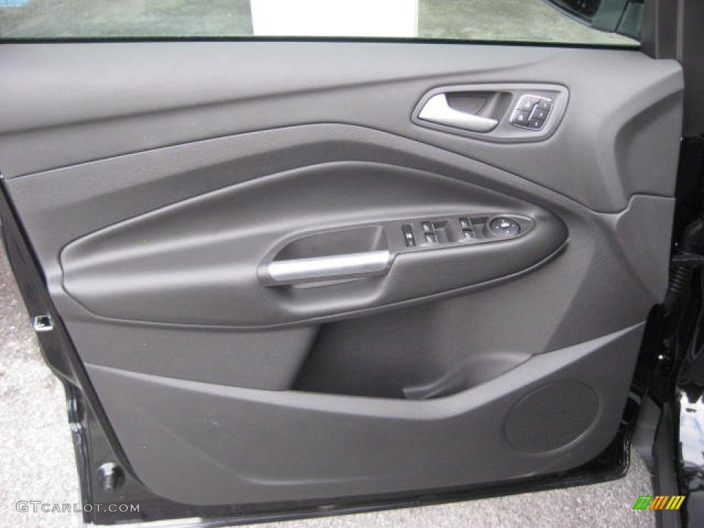 2013 Ford Escape Titanium 2.0L EcoBoost 4WD Charcoal Black Door Panel Photo #66189992