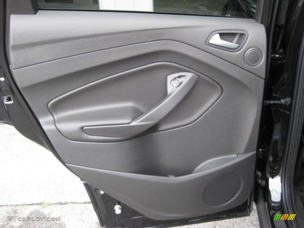 2013 Ford Escape Titanium 2.0L EcoBoost 4WD Charcoal Black Door Panel Photo #66190013