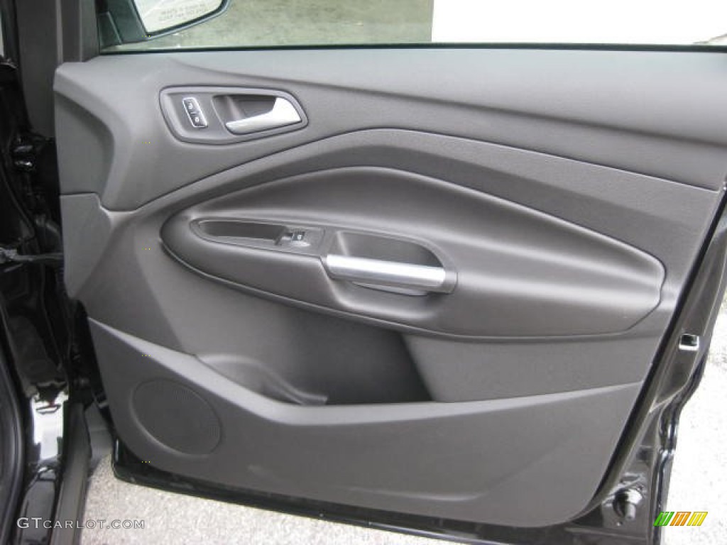 2013 Ford Escape Titanium 2.0L EcoBoost 4WD Charcoal Black Door Panel Photo #66190028