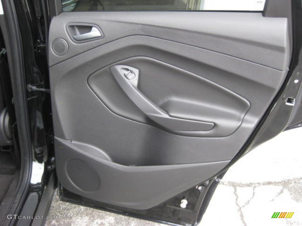 2013 Ford Escape Titanium 2.0L EcoBoost 4WD Charcoal Black Door Panel Photo #66190037