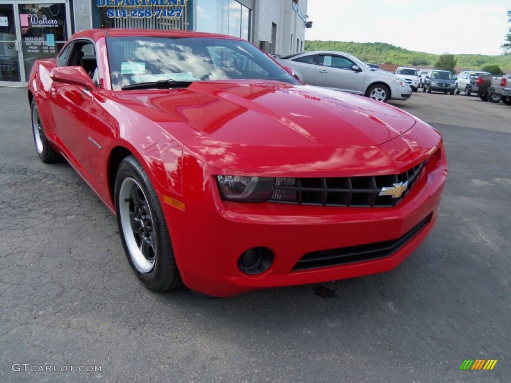 2012 Camaro LS Coupe - Victory Red / Black photo #26