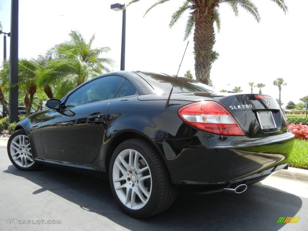 Black 2008 Mercedes-Benz SLK 280 Roadster Exterior Photo #66191428