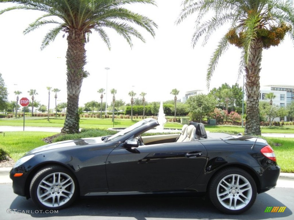 Black 2008 Mercedes-Benz SLK 280 Roadster Exterior Photo #66191434