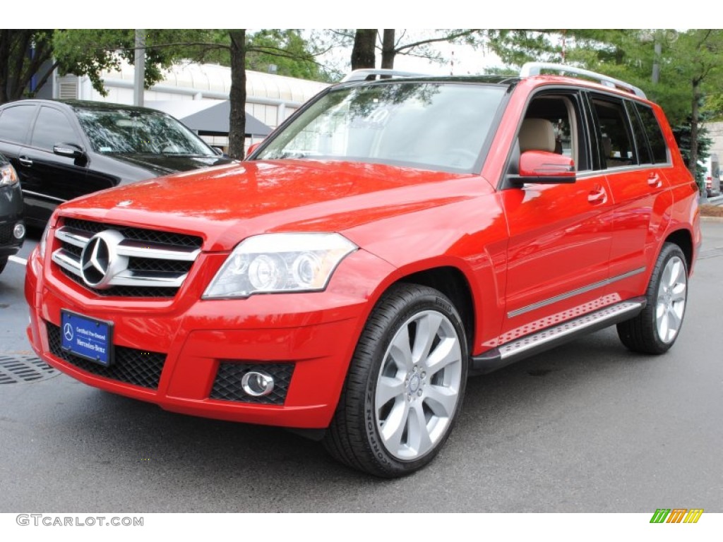 2010 GLK 350 4Matic - Mars Red / Almond/Black photo #1