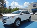 2013 White Platinum Tri-Coat Ford Edge SEL  photo #1