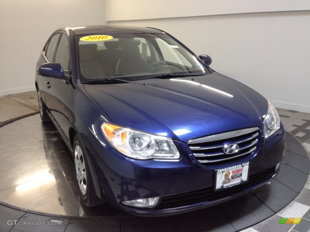 2010 Elantra GLS - Regatta Blue / Beige photo #2
