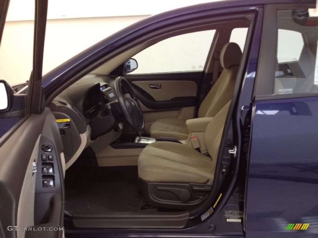 2010 Elantra GLS - Regatta Blue / Beige photo #10