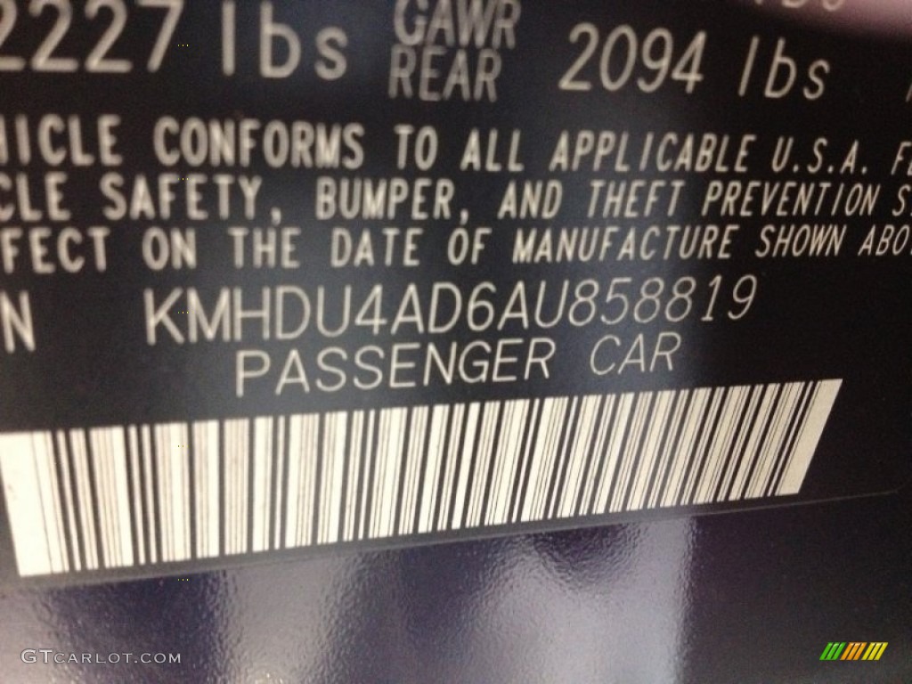 2010 Elantra GLS - Regatta Blue / Beige photo #22