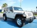 2007 Stone White Jeep Wrangler Unlimited Rubicon 4x4  photo #7