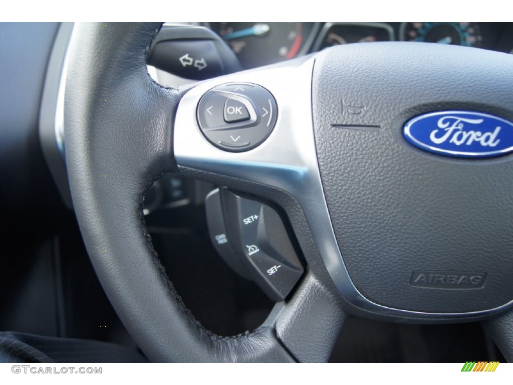 2012 Focus Titanium Sedan - Blue Candy Metallic / Charcoal Black Leather photo #23