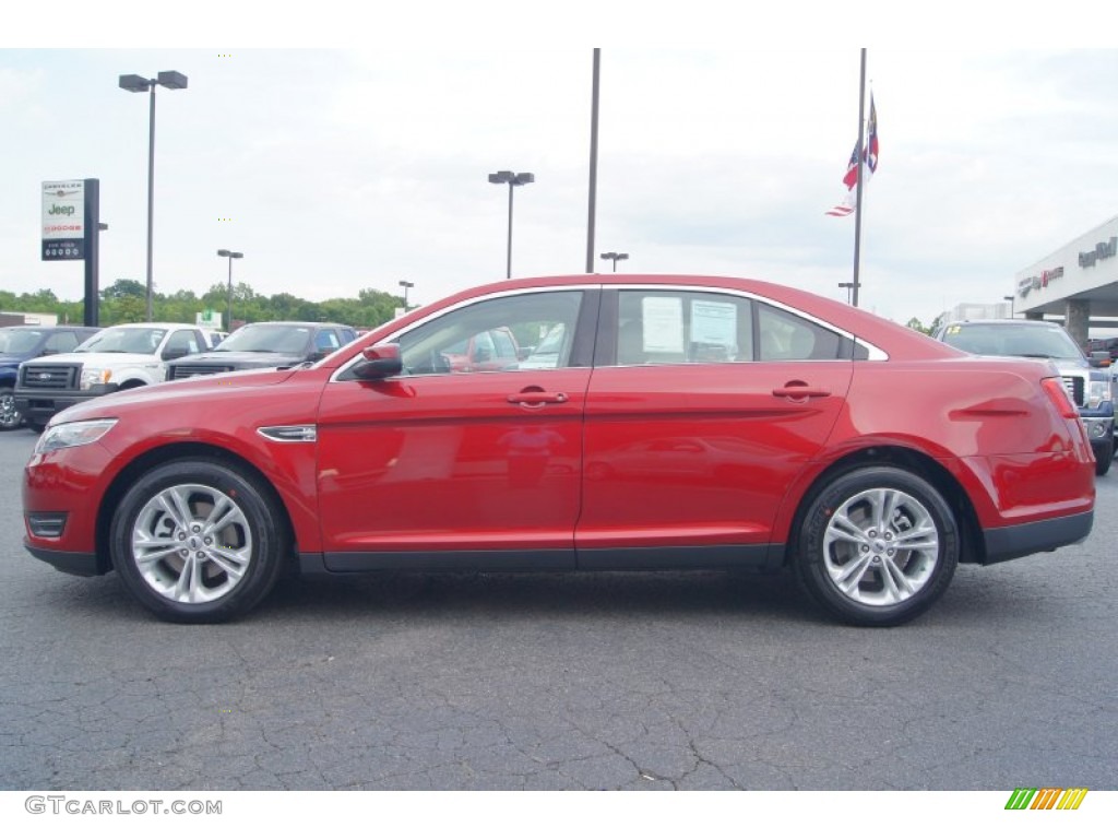 2013 Taurus SEL - Ruby Red Metallic / Dune photo #5