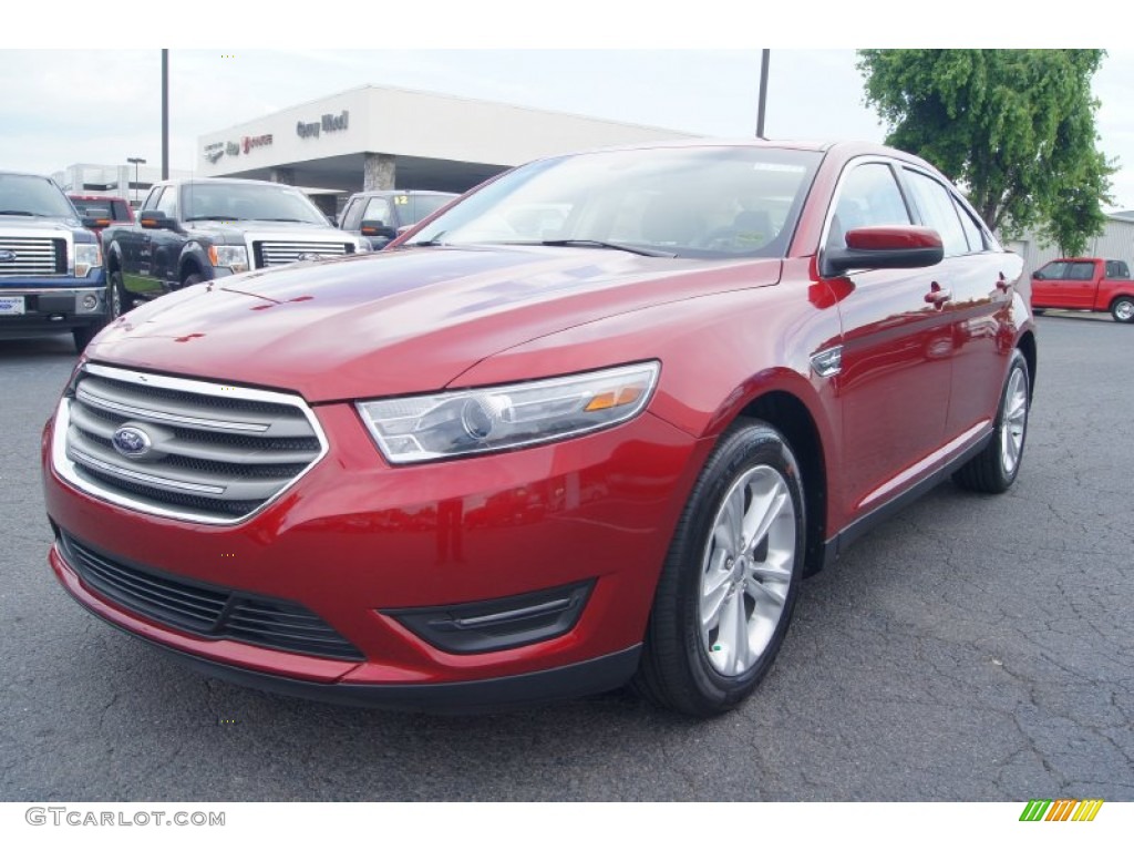2013 Taurus SEL - Ruby Red Metallic / Dune photo #6
