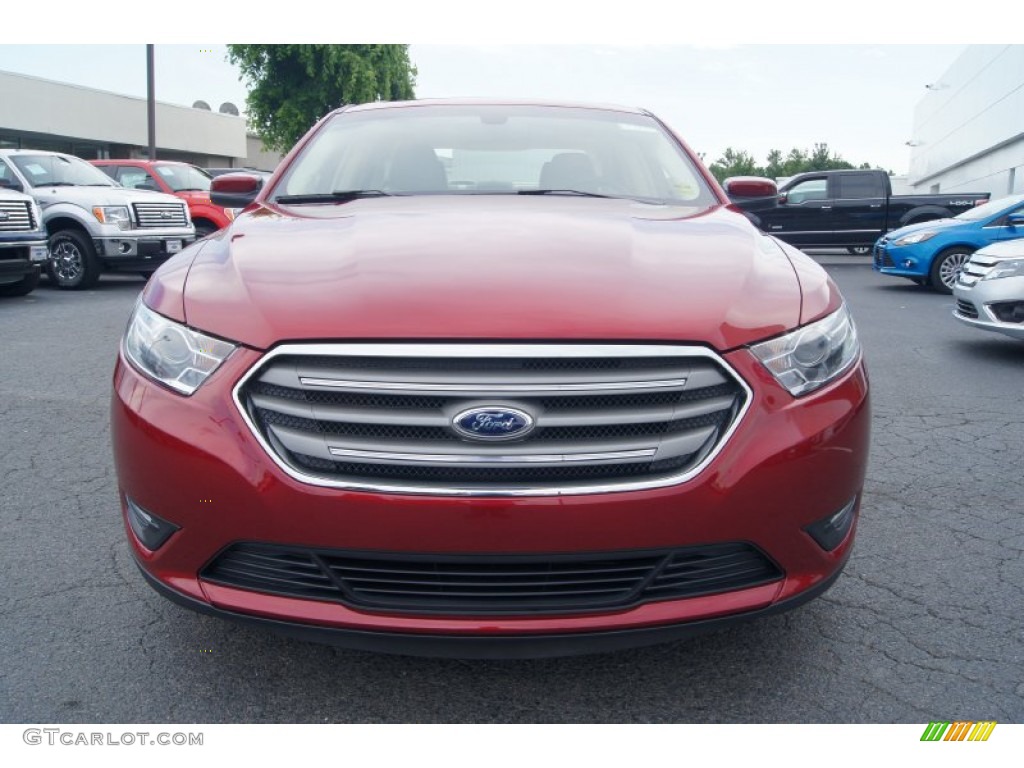 2013 Taurus SEL - Ruby Red Metallic / Dune photo #7