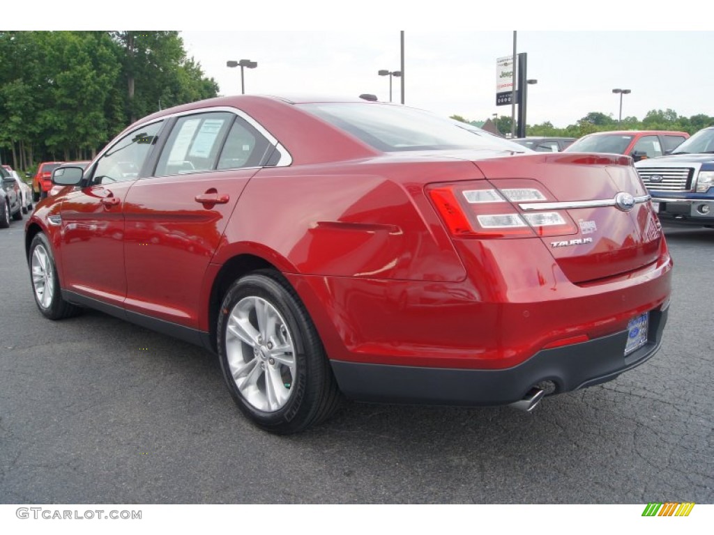 2013 Taurus SEL - Ruby Red Metallic / Dune photo #34
