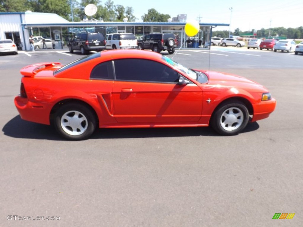 2001 Mustang V6 Coupe - Performance Red / Medium Parchment photo #6