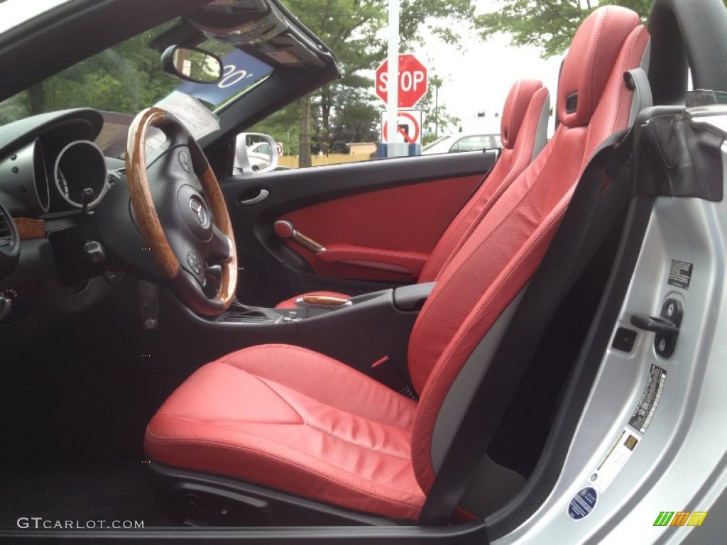 Black/Red Interior 2009 Mercedes-Benz SLK 300 Roadster Photo #66204558