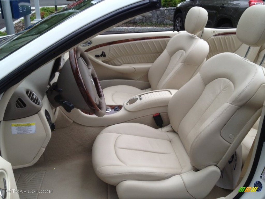 Stone Interior 2009 Mercedes-Benz CLK 350 Cabriolet Photo #66205041
