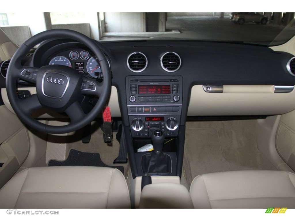 2012 Audi A3 2.0T Luxor Beige Dashboard Photo #66205982