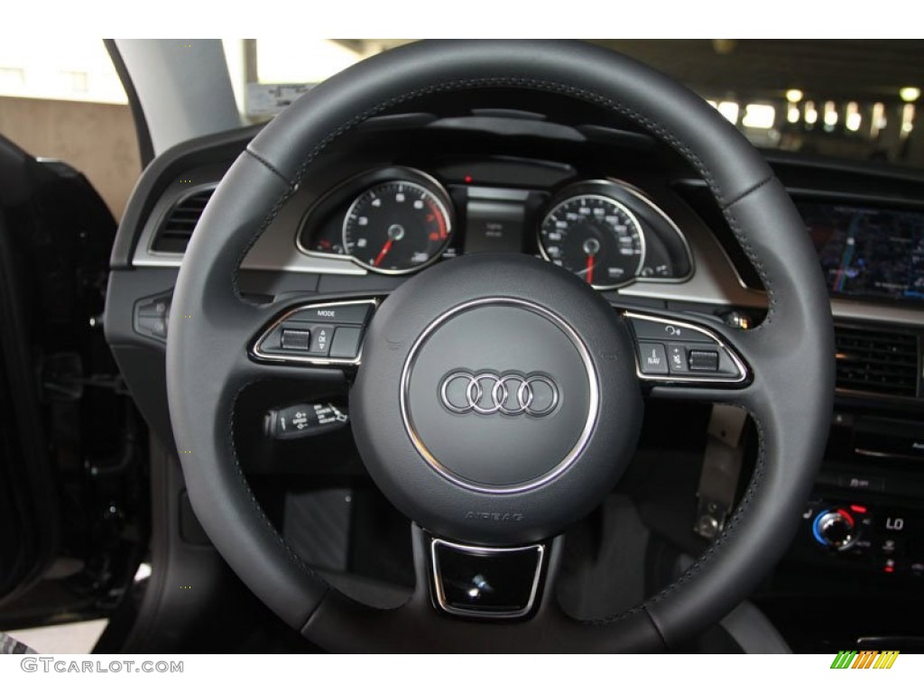 2013 Audi A5 2.0T quattro Coupe Black Steering Wheel Photo #66206301