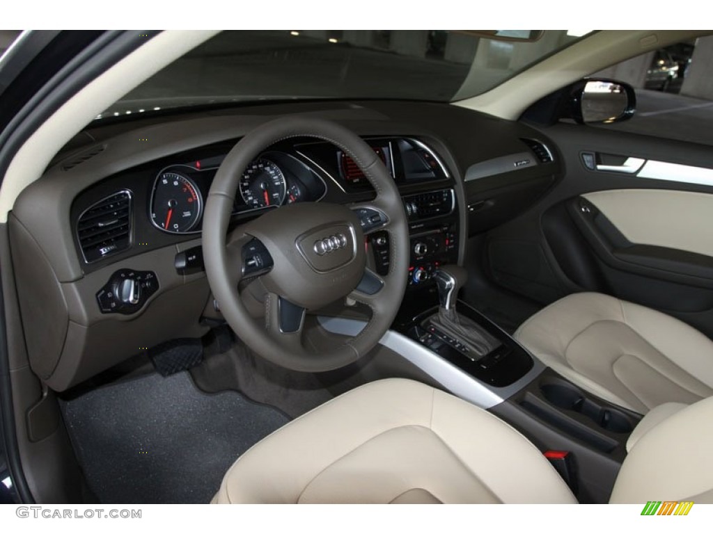 Velvet Beige/Moor Brown Interior 2013 Audi A4 2.0T quattro Sedan Photo #66206571