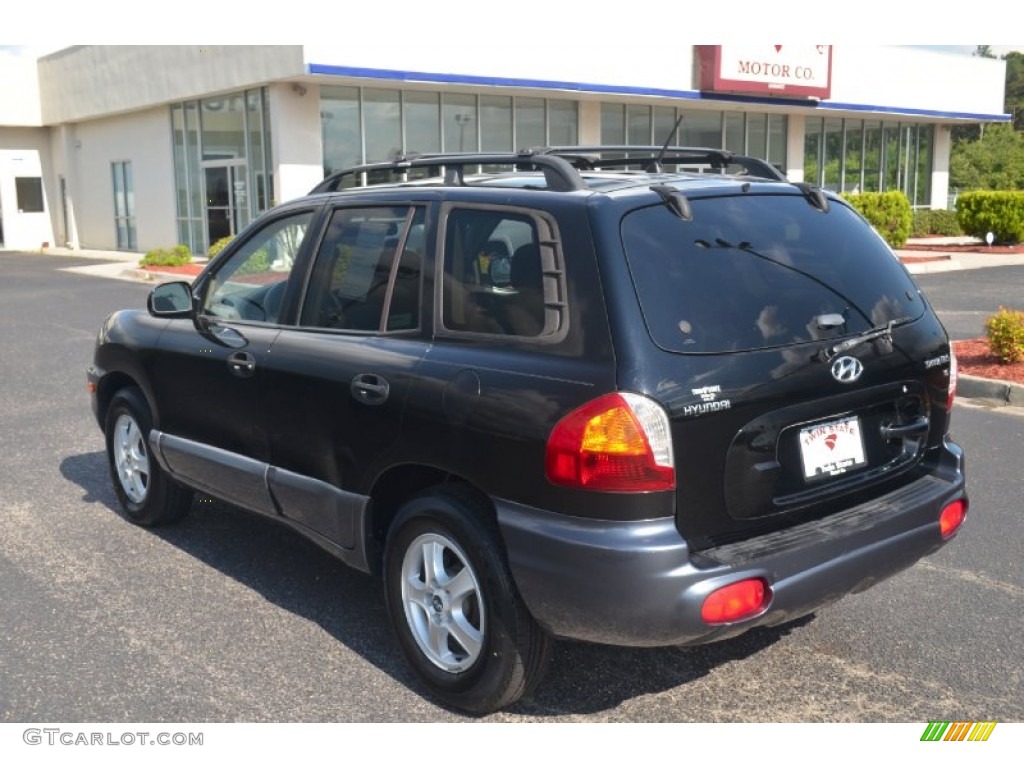 2004 Santa Fe GLS - Black Obsidian / Gray photo #7