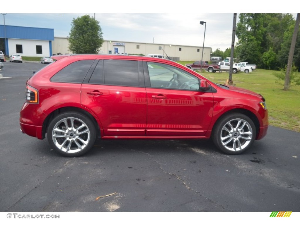 2010 Edge Sport AWD - Red Candy Metallic / Sport Black Leather/Grey Alcantara photo #4