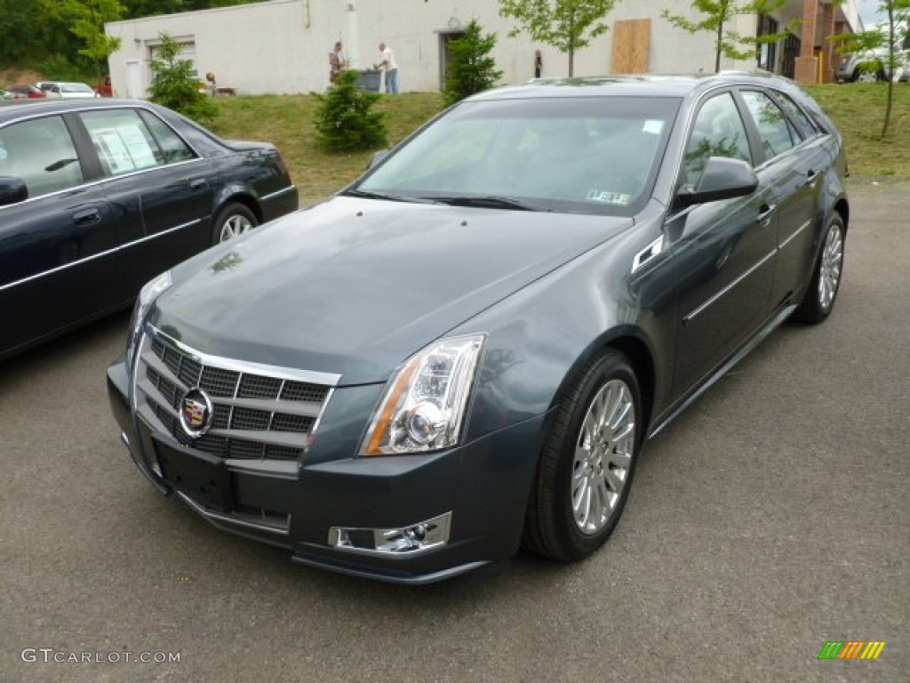 Thunder Gray ChromaFlair 2011 Cadillac CTS 4 3.6 AWD Sport Wagon Exterior Photo #66210523