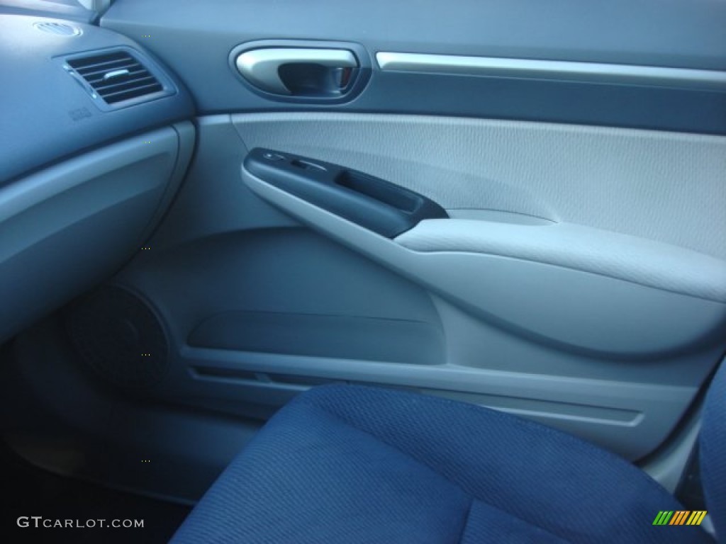 2009 Civic Hybrid Sedan - Alabaster Silver Metallic / Blue photo #18