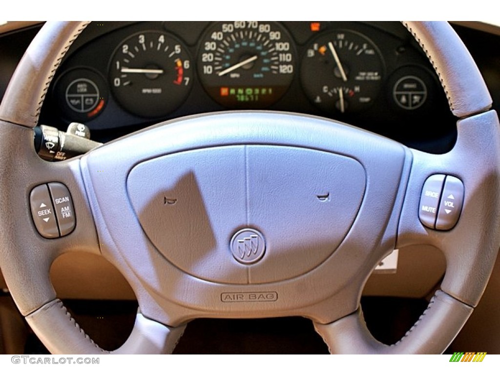 2001 Buick Regal LS Taupe Steering Wheel Photo #66214384