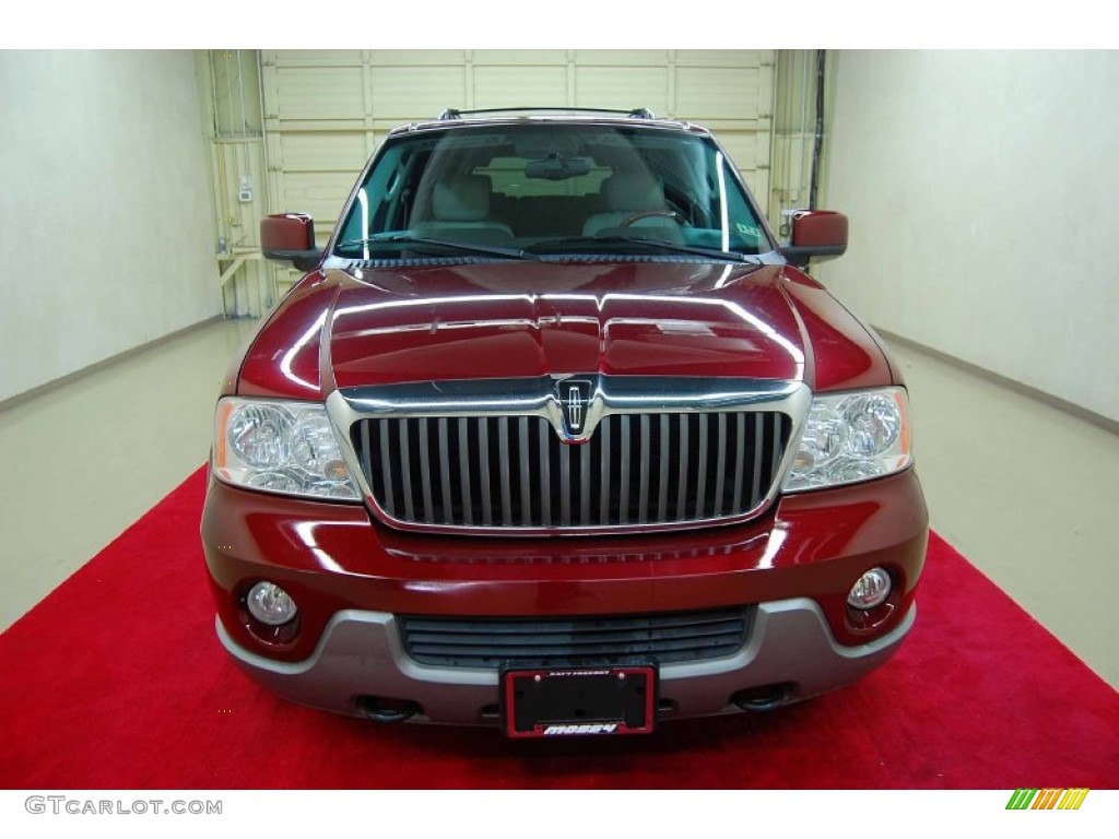 2004 Navigator Luxury - Merlot Red Metallic / Light Parchment photo #2