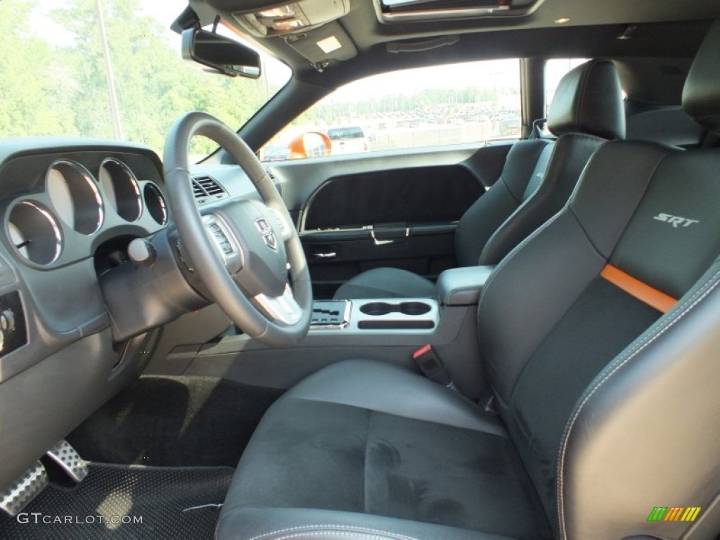 2011 Challenger SRT8 392 - Toxic Orange Pearl / Dark Slate Gray photo #3