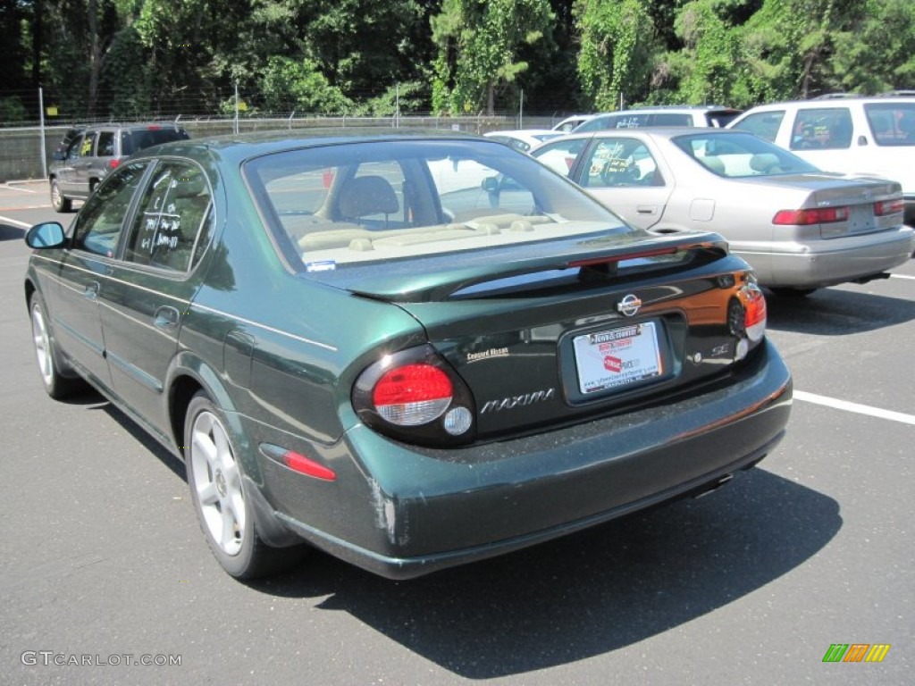 2000 Maxima SE - Sherwood Green Metallic / Blond photo #3