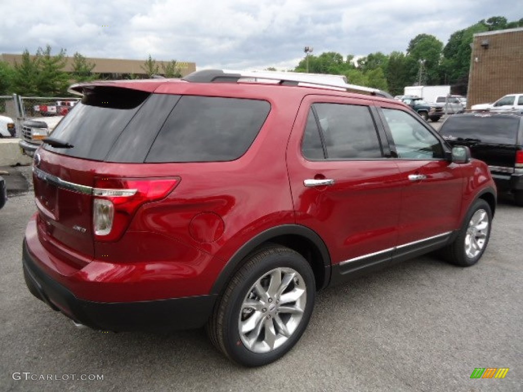 2013 Explorer Limited 4WD - Ruby Red Metallic / Charcoal Black photo #2