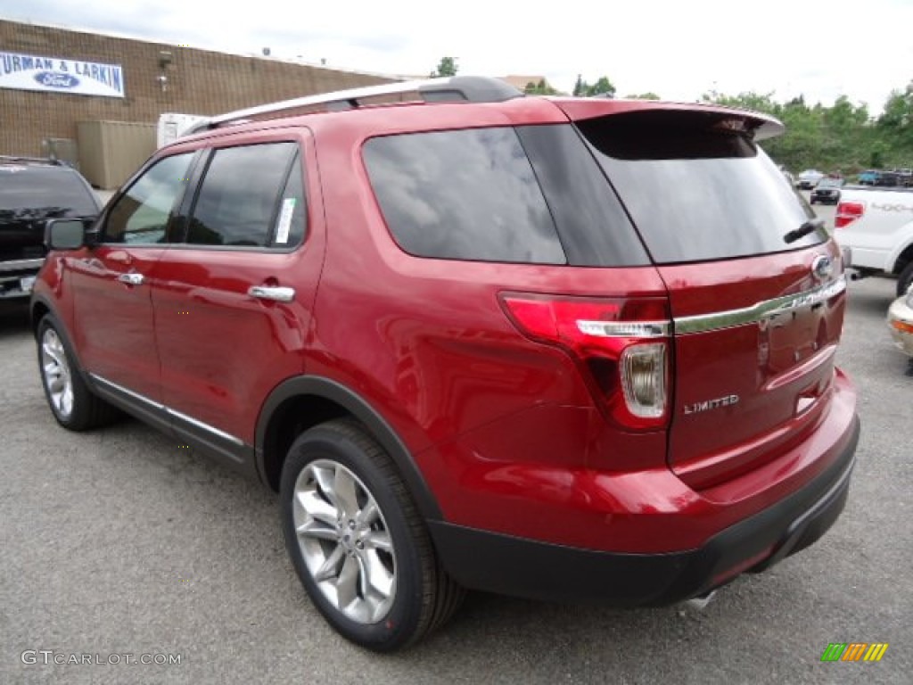 2013 Explorer Limited 4WD - Ruby Red Metallic / Charcoal Black photo #4