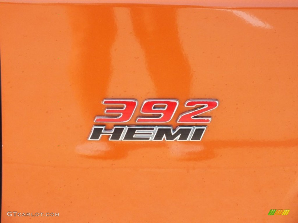 2011 Challenger SRT8 392 - Toxic Orange Pearl / Dark Slate Gray photo #50