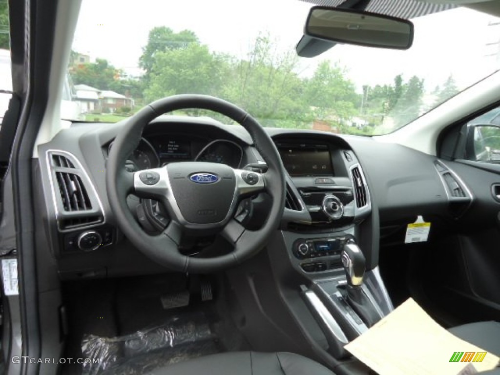 2012 Ford Focus Titanium 5-Door Charcoal Black Dashboard Photo #66218287