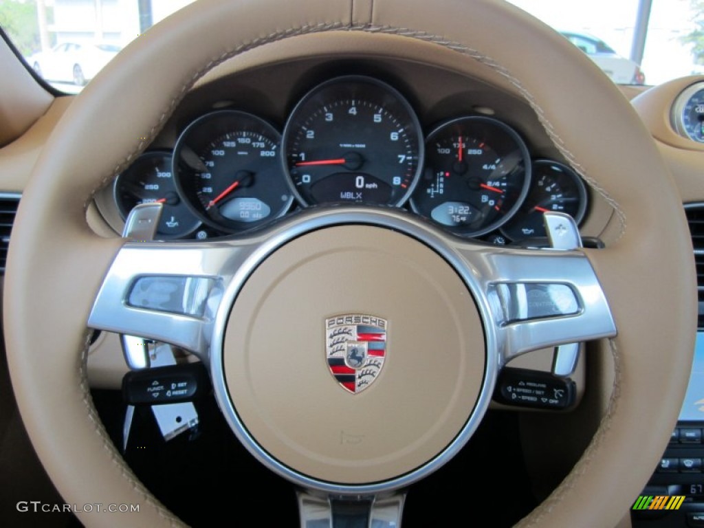 2011 Porsche 911 Carrera Coupe Sand Beige Steering Wheel Photo #66218503