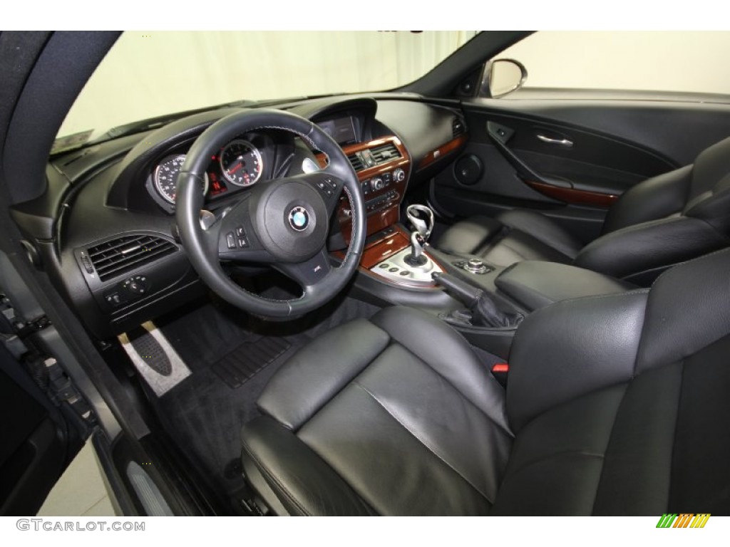 Black Merino Leather Interior 2009 BMW M6 Coupe Photo #66220370