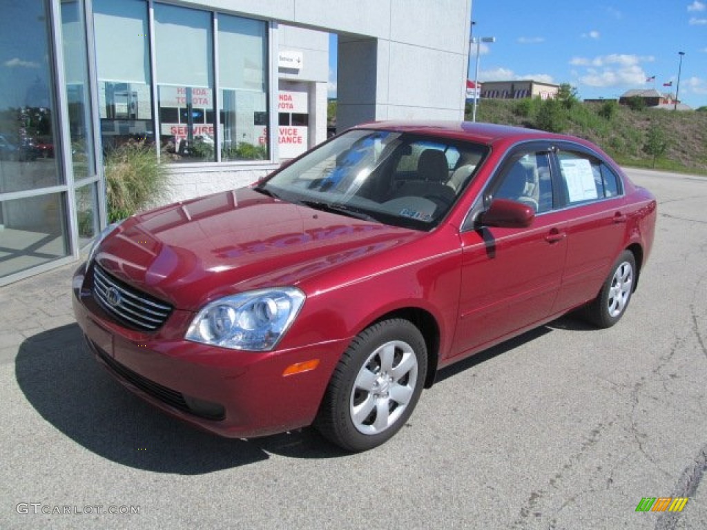 2007 Optima LX - Ruby Red / Beige photo #2